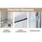 60" x 72" Sliding Shower Door Aluminum Frame 6mm Tempered Glass with Safety Film